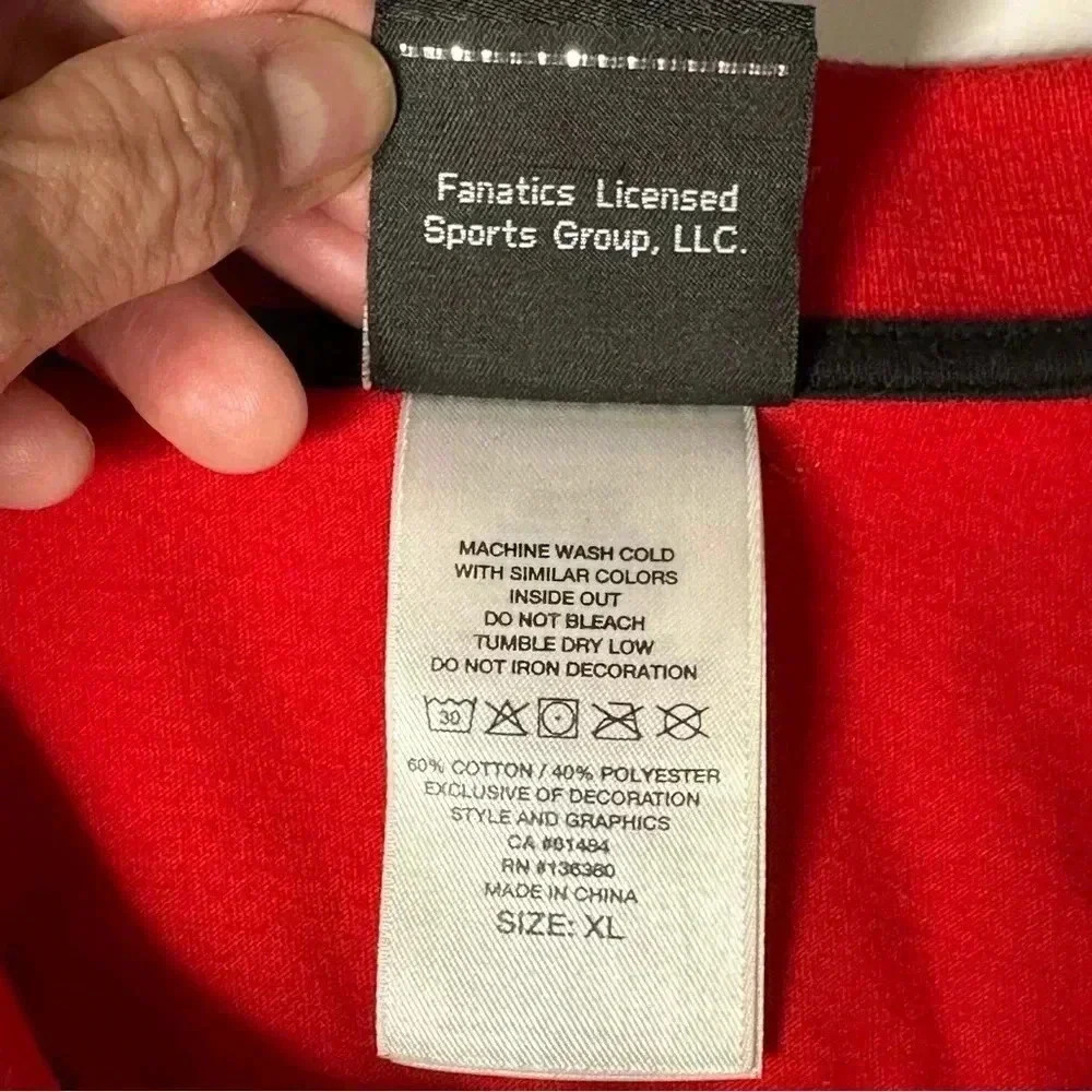 Fanatics Mens Promotional Harley Davidson Shirt XL Red Gray Button Short Sleeved - Picture 7 of 9